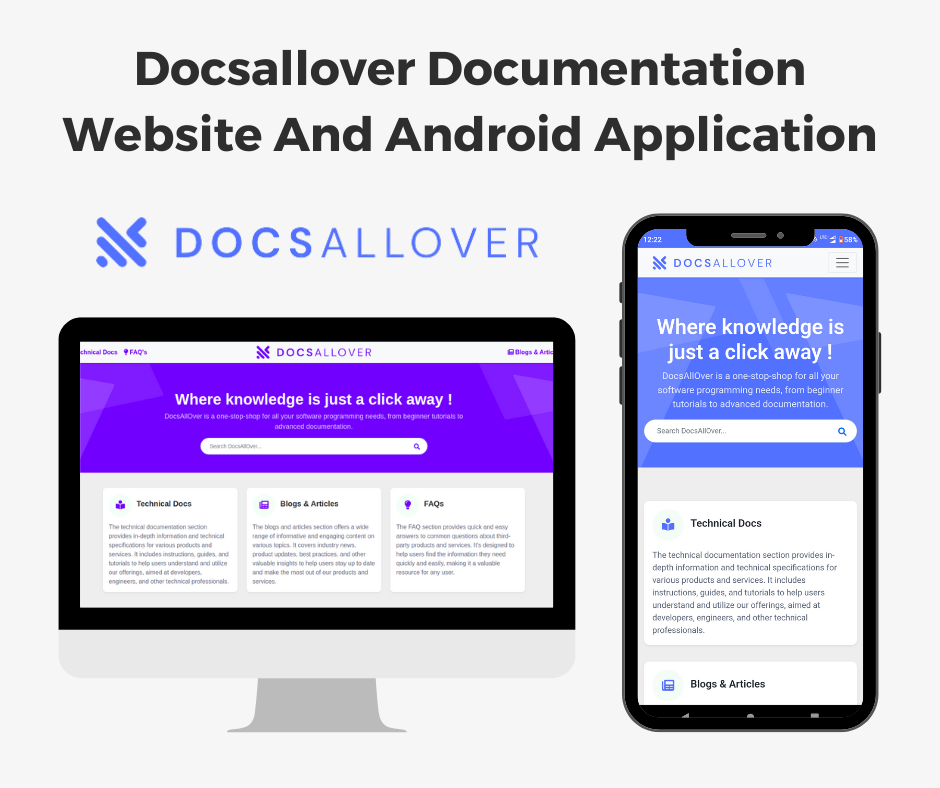 Docsallover Documentation Website And Android Application