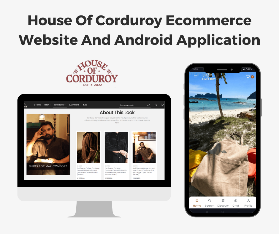 House Of Corduroy Ecommerce Website And Android Application